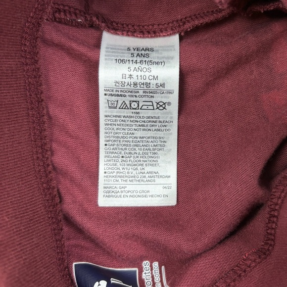 Like New GAP Firetruck Pull On Joggers Size 5 Maroon Red - Picture 7 of 12